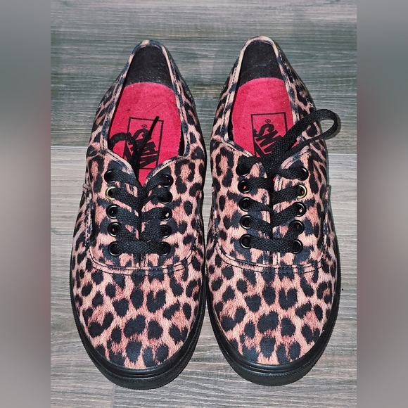 Vans Off The Wall Unisex Cheetah Leopard Print Sneakers Shoes Tan Black M5/W6.5 - Picture 1 of 5